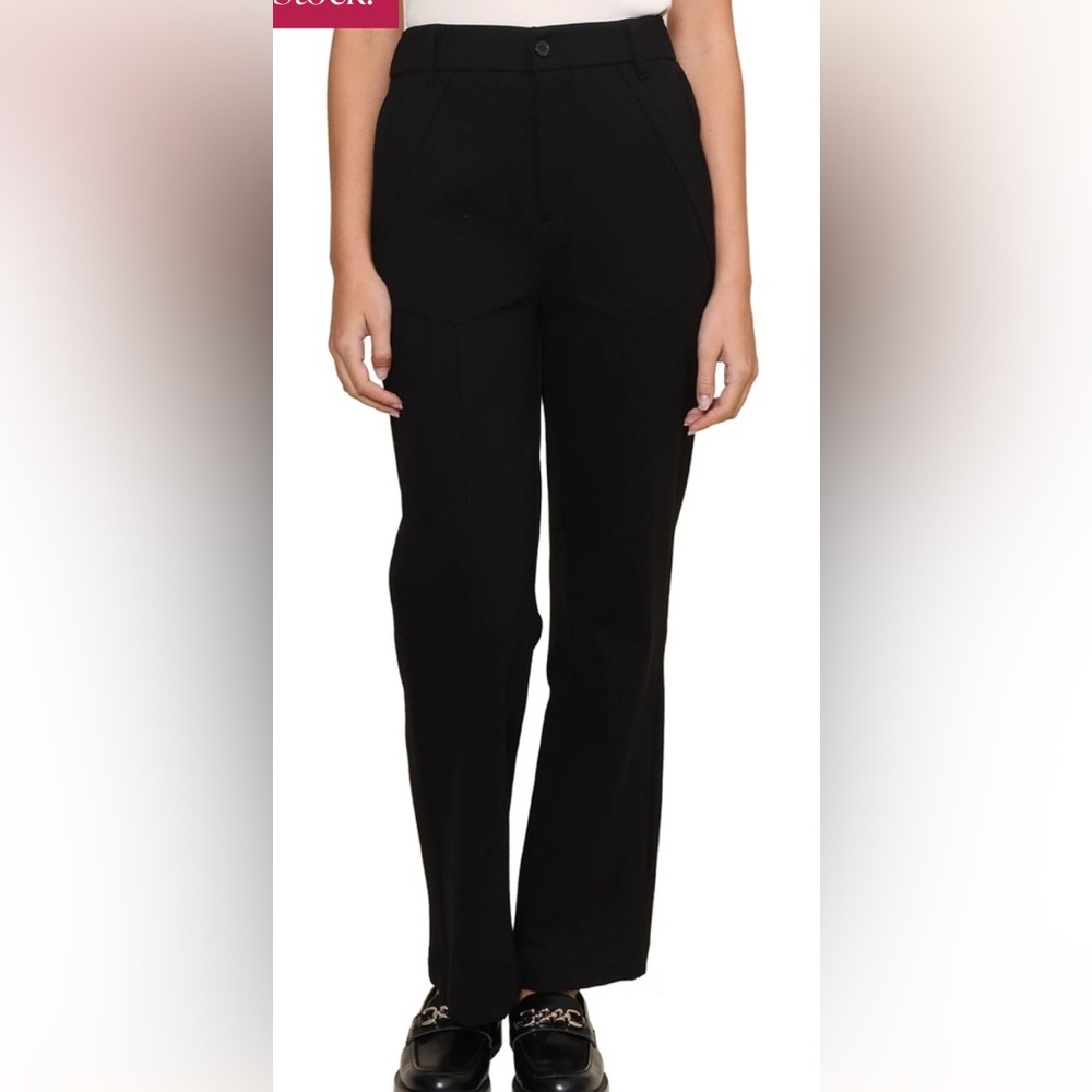 Central Park West Black Wide Leg Pants